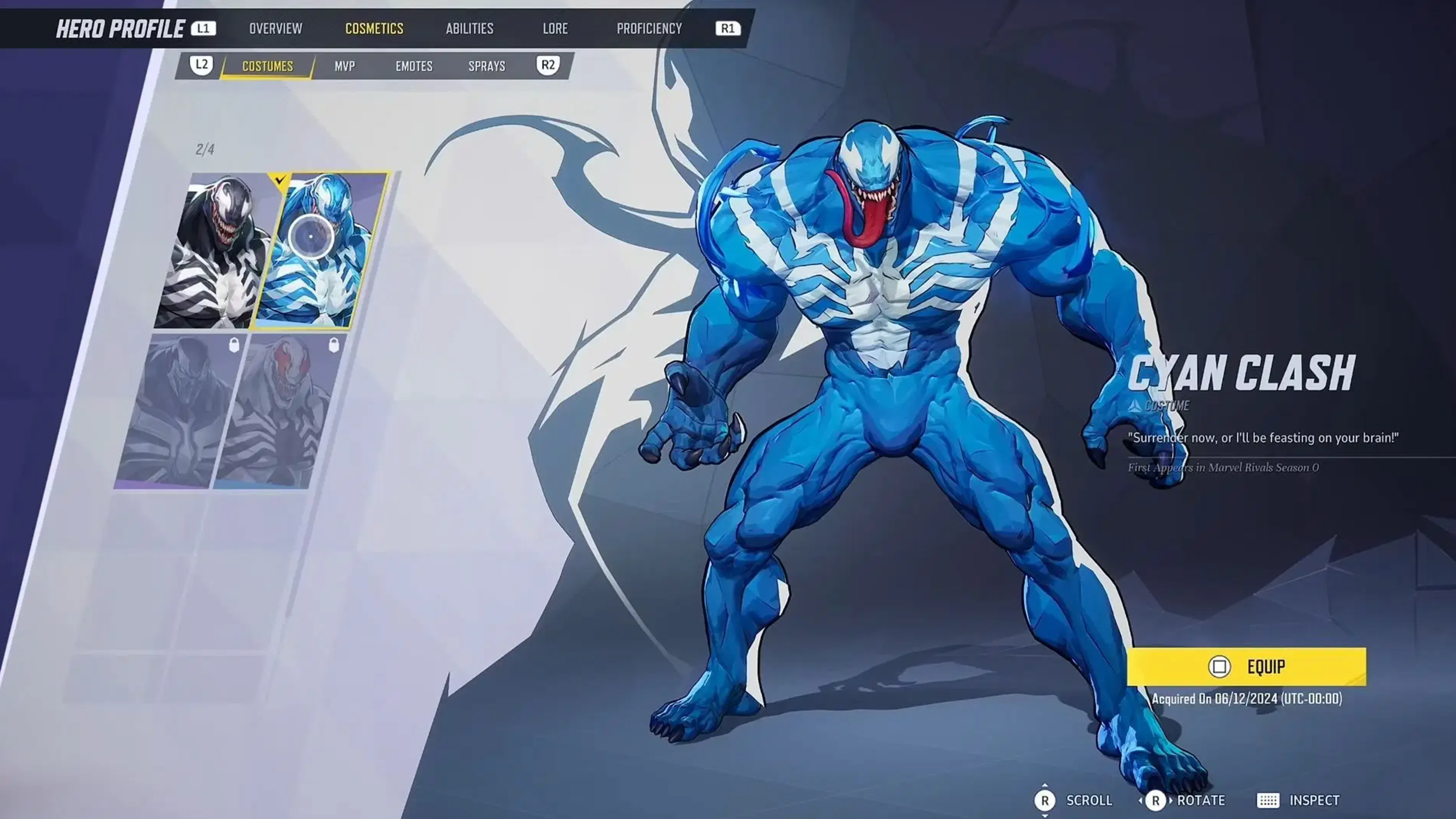 Cyan Clash venom skin